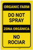 Caution: Do Not Spray Bilingual Spanish - Label