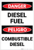 Danger: Diesel Fuel Bilingual Spanish - Label Danger: Diesel Fuel Bilingual Spanish - Label