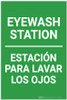 Eyewash Station Portrait No Icon Bilingual Spanish - Label Eyewash Station Portrait No Icon Bilingual Spanish - Label