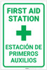First Aid First Aid Station Bilingual Spanish - Label First Aid First Aid Station Bilingual Spanish - Label