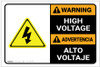 Warning: High Voltage Bilingual Spanish - Label Warning: High Voltage Bilingual Spanish - Label