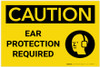 Caution: PPE Ear Protection Required with Graphic - Label
