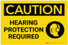 Caution: PPE Hearing Protection Required with Graphic - Label Caution: PPE Hearing Protection Required with Graphic - Label