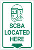 SCBA Located Here with Icon - Label SCBA Located Here with Icon - Label