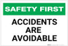Safety First: Accidents are Avoidable - Label