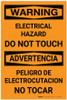 Warning: Electrical Hazard Do Not Touch Bilingual Spanish - Label