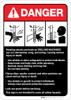 Danger: Drilling Machine Guidelines ANSI - Wall Sign