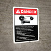 Danger: Flywheels Guidelines ANSI - Wall Sign