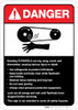 Danger: Flywheels Guidelines ANSI - Wall Sign