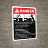 Danger: Moving Slides/Headers Guidelines ANSI - Wall Sign Danger: Moving Slides/Headers Guidelines ANSI - Wall Sign