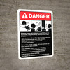 Danger: Lathe Machine Guidelines ANSI - Wall Sign Danger: Lathe Machine Guidelines ANSI - Wall Sign