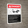 Danger: Roll Formers Guidelines ANSI - Wall Sign