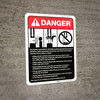 Danger: Safety Blocks Guidelines ANSI - Wall Sign Danger: Safety Blocks Guidelines ANSI - Wall Sign