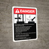 Danger: Sander Machine Guidelines ANSI - Wall Sign Danger: Sander Machine Guidelines ANSI - Wall Sign