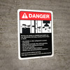 Danger: Sawing Machine Guidelines ANSI - Wall Sign Danger: Sawing Machine Guidelines ANSI - Wall Sign