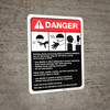 Danger: Surface Grinder Machine Guidelines ANSI - Wall Sign
