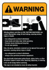 Warning: Die Casting Machine Guidelines ANSI - Wall Sign Warning: Die Casting Machine Guidelines ANSI - Wall Sign