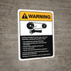 Warning: Flywheels Guidelines ANSI - Wall Sign Warning: Flywheels Guidelines ANSI - Wall Sign
