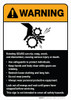 Warning: Rotating Gears Guidelines ANSI - Wall Sign Warning: Rotating Gears Guidelines ANSI - Wall Sign