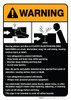 Warning: Plastic Injection Molding Machine Guidelines ANSI - Wall Sign