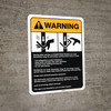 Warning: Power Press Breaks Guidelines ANSI - Wall Sign Warning: Power Press Breaks Guidelines ANSI - Wall Sign