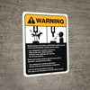 Warning: Rivits and Riviters Machine Guidelines ANSI - Wall Sign Warning: Rivits and Riviters Machine Guidelines ANSI - Wall Sign