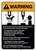 Warning: Rivits and Riviters Machine Guidelines ANSI - Wall Sign Warning: Rivits and Riviters Machine Guidelines ANSI - Wall Sign