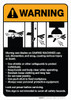 Warning: Danger: Sawing Machine Guidelines ANSI - Wall Sign Warning: Danger: Sawing Machine Guidelines ANSI - Wall Sign