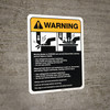 Warning: Moving Blades and Shears Guidelines ANSI - Wall Sign Warning: Moving Blades and Shears Guidelines ANSI - Wall Sign