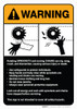 Warning: Sprocket/Chain Warning and Guidelines ANSI - Wall Sign Warning: Sprocket/Chain Warning and Guidelines ANSI - Wall Sign