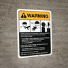 Warning: Surface Grinder Machine Guidelines ANSI - Wall Sign