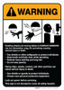 Warning: Surface Grinder Machine Guidelines ANSI - Wall Sign