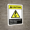 Caution: Sharp Coral Can Cause Serious Injury ANSI - Wall Sign