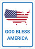 Patriotic - God Bless America - Wall Sign