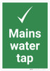 Mains Water Tap Check Mark - Wall Sign