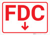 FDC Arrow Down White Background - Wall Sign