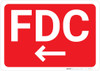 FDC Arrow Left Red Background - Wall Sign FDC Arrow Left Red Background - Wall Sign