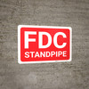 FDC Standpipe Red Background - Wall Sign