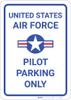 United Air Force - Pilot Parking Only - Wall Sign United Air Force - Pilot Parking Only - Wall Sign