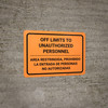 Off Limits to Unauthorized Personnel - Bilingual Spanish - Wall Sign Off Limits to Unauthorized Personnel - Bilingual Spanish - Wall Sign