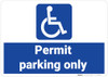 ADA/Handicap Permit Parking Only - Wall Sign ADA/Handicap Permit Parking Only - Wall Sign