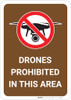 Drones Prohibited in This Area - Wall Sign Drones Prohibited in This Area - Wall Sign
