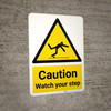 Caution: Watch Your Step with Pictogram - Wall Sign Caution: Watch Your Step with Pictogram - Wall Sign