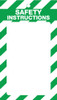 LabelTac® Safety Instructions Tag - Safety Green and White Stripes - Printable Tag Roll