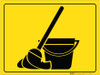 Mop and Bucket - Floor Marking Sign Mop and Bucket - Floor Marking Sign