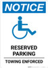 Notice: Reserved - Towing Enforced with ADA Icon Portrait Notice: Reserved - Towing Enforced with ADA Icon Portrait