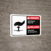 Danger: Spanish Bilingual Emergency Shut-Off Landscape ANSI