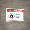 Danger: Liquid petroleum gas Landscape ANSI Danger: Liquid petroleum gas Landscape ANSI