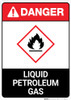 Danger: Liquid Petroleum Gas Portrait ANSI