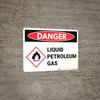 Danger: Liquid Petroleum Gas Landscape with Icon Danger: Liquid Petroleum Gas Landscape with Icon